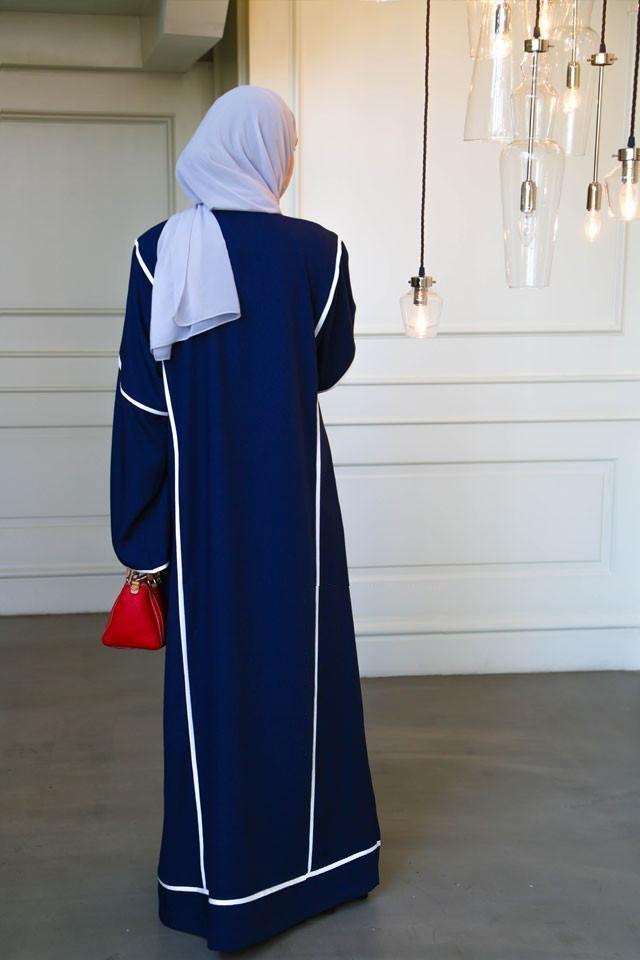 Sport dark blue abaya - ANNAH HARIRI