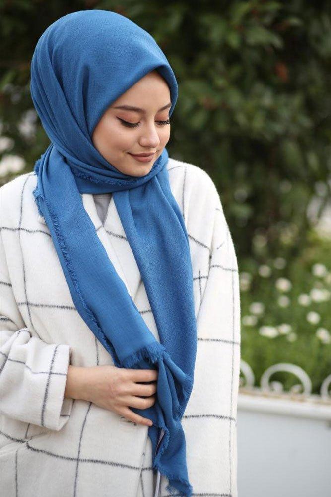 Warm Blue scarf - ANNAH HARIRI