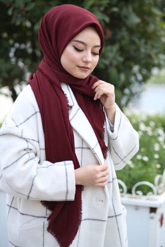 Warm Bordo scarf - ANNAH HARIRI