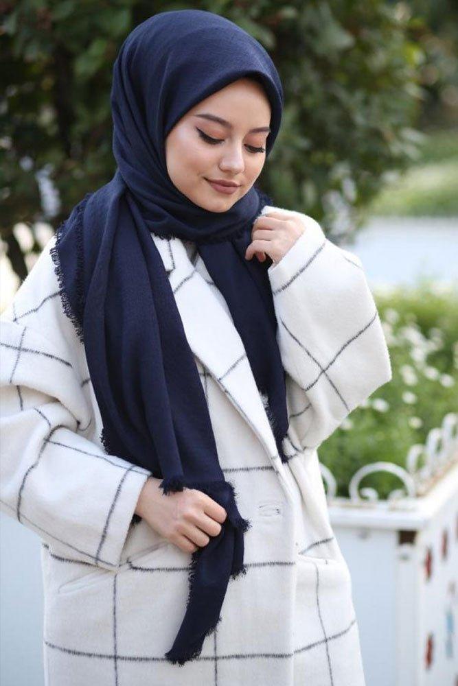 Warm Dark Blue scarf - ANNAH HARIRI