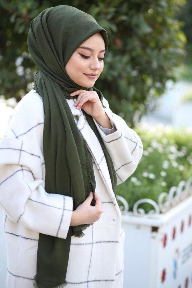 Warm Green scarf - ANNAH HARIRI