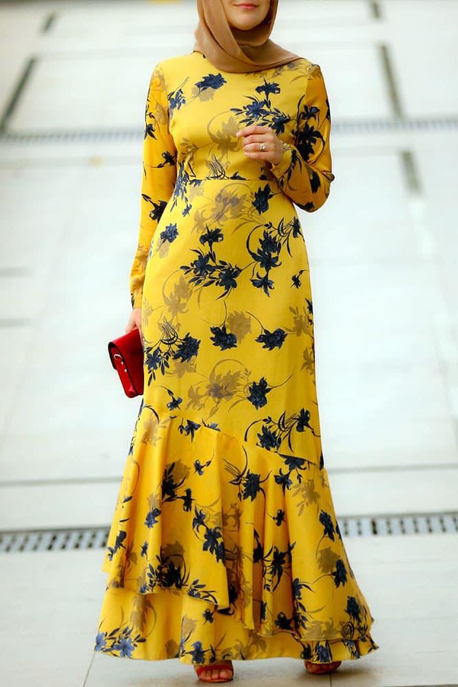 Yellow Shadow Dress - ANNAH HARIRI