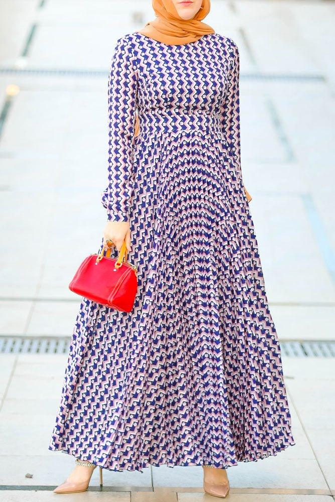 Zigzag Modest Dress - ANNAH HARIRI