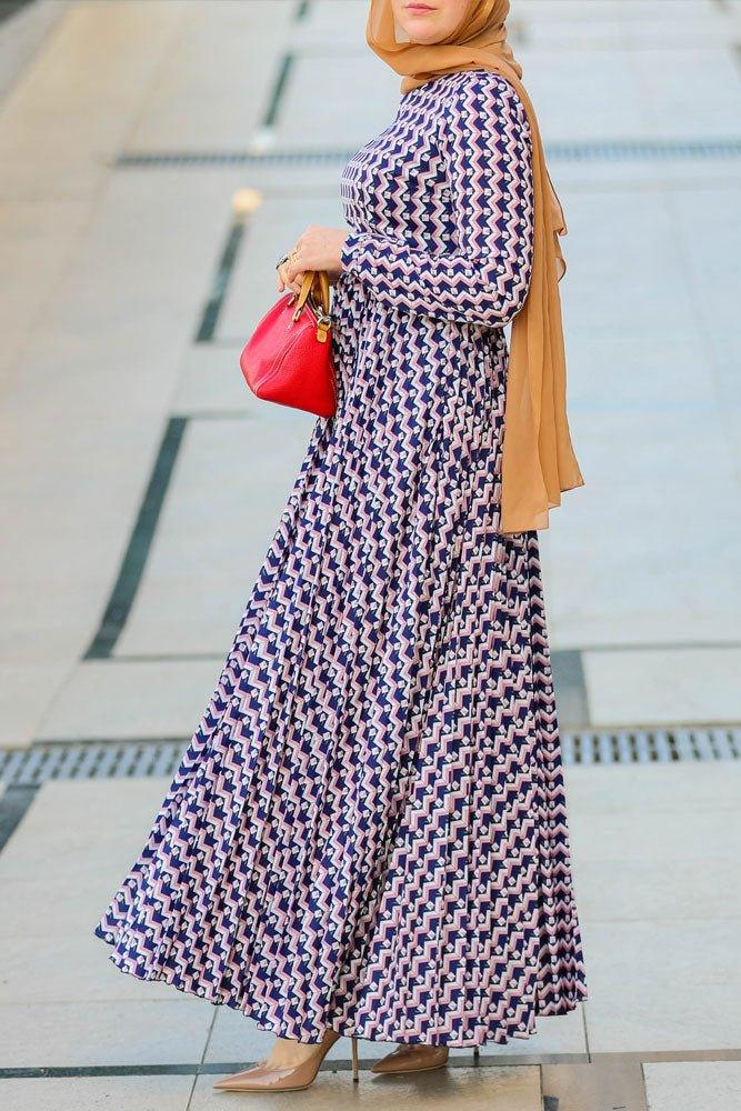Zigzag Modest Dress - ANNAH HARIRI